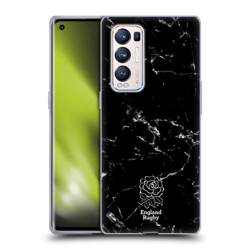 England Rugby Union Marble Black Soft Gel Case for OPPO Find X3 Neo / Reno5 Pro+ 5G