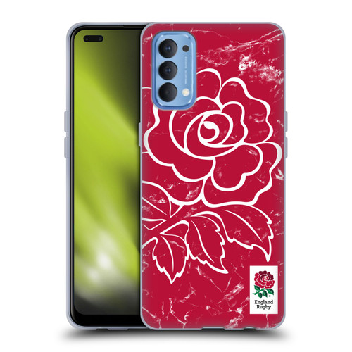England Rugby Union Marble Red Soft Gel Case for OPPO Reno 4 5G