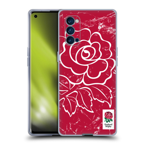 England Rugby Union Marble Red Soft Gel Case for OPPO Reno 4 Pro 5G