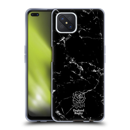 England Rugby Union Marble Black Soft Gel Case for OPPO Reno4 Z 5G