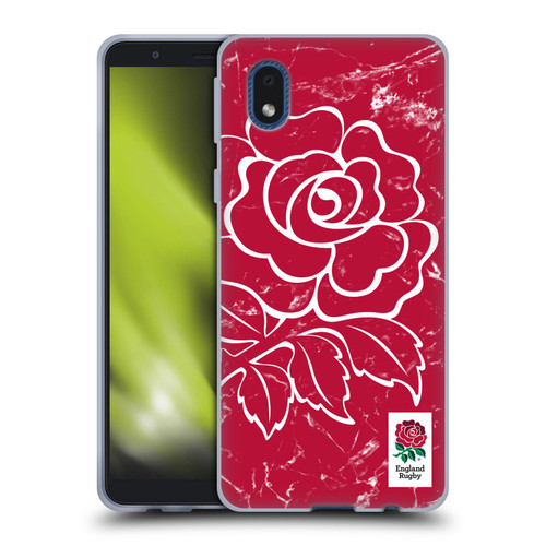 England Rugby Union Marble Red Soft Gel Case for Samsung Galaxy A01 Core (2020)