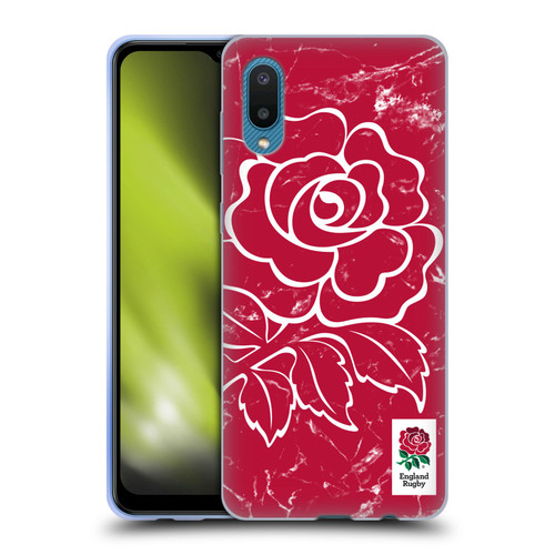 England Rugby Union Marble Red Soft Gel Case for Samsung Galaxy A02/M02 (2021)