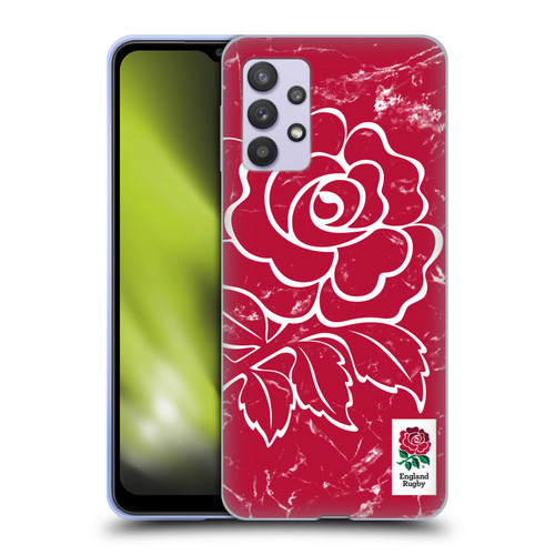 England Rugby Union Marble Red Soft Gel Case for Samsung Galaxy A32 5G / M32 5G (2021)