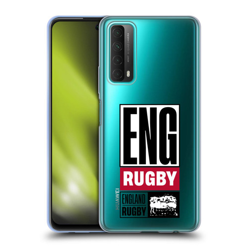England Rugby Union RED ROSE Eng Rugby Logo Soft Gel Case for Huawei P Smart (2021)