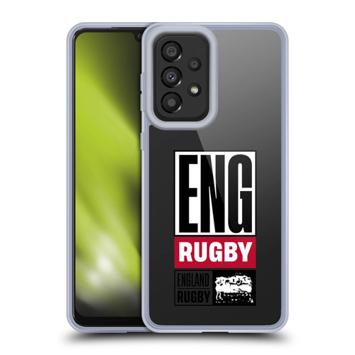 England Rugby Union RED ROSE Eng Rugby Logo Soft Gel Case for Samsung Galaxy A33 5G (2022)