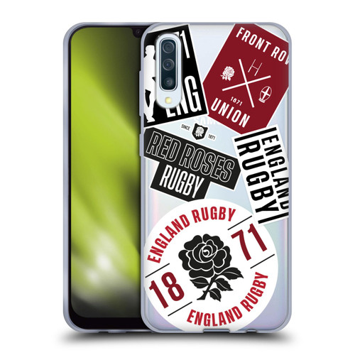 England Rugby Union RED ROSE Icons And Graphics Soft Gel Case for Samsung Galaxy A50/A30s (2019)