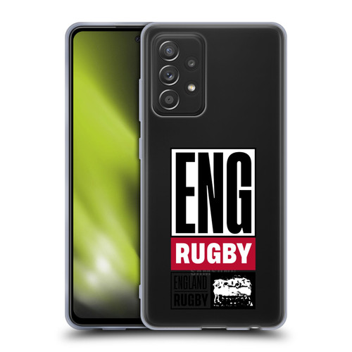 England Rugby Union RED ROSE Eng Rugby Logo Soft Gel Case for Samsung Galaxy A52 / A52s / 5G (2021)