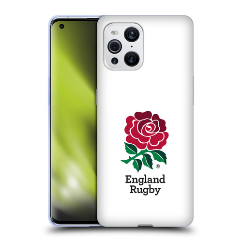 England Rugby Union 2016/17 The Rose Home Kit Soft Gel Case for OPPO Find X3 / Pro