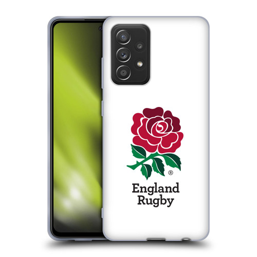 England Rugby Union 2016/17 The Rose Home Kit Soft Gel Case for Samsung Galaxy A52 / A52s / 5G (2021)