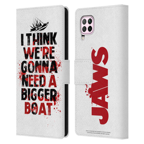 Jaws I Key Art Bigger Boat Leather Book Wallet Case Cover For Huawei Nova 6 SE / P40 Lite
