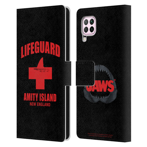Jaws I Key Art Lifeguard Leather Book Wallet Case Cover For Huawei Nova 6 SE / P40 Lite