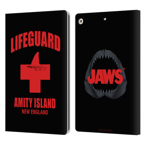 Jaws I Key Art Lifeguard Leather Book Wallet Case Cover For Apple iPad 10.2 2019/2020/2021