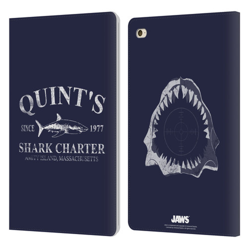 Jaws I Key Art Quint's Shark Charter Leather Book Wallet Case Cover For Apple iPad mini 4