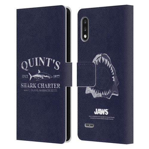 Jaws I Key Art Quint's Shark Charter Leather Book Wallet Case Cover For LG K22