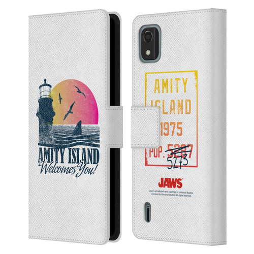 Jaws I Key Art Amity Island Leather Book Wallet Case Cover For Nokia C2 2nd Edition