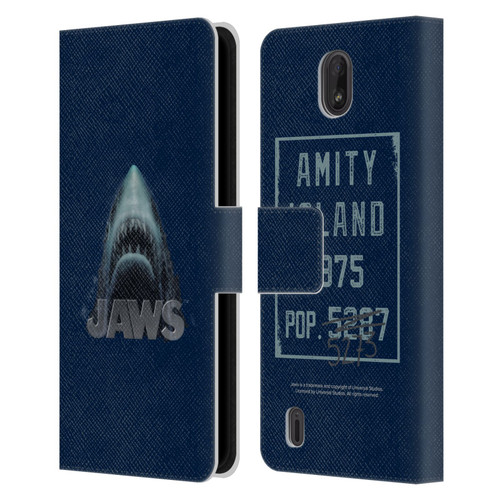 Jaws I Key Art Illustration Leather Book Wallet Case Cover For Nokia C01 Plus/C1 2nd Edition