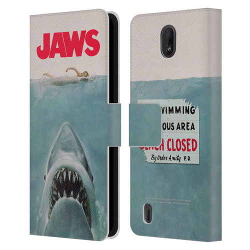 Jaws I Key Art Poster Leather Book Wallet Case Cover For Nokia C01 Plus/C1 2nd Edition