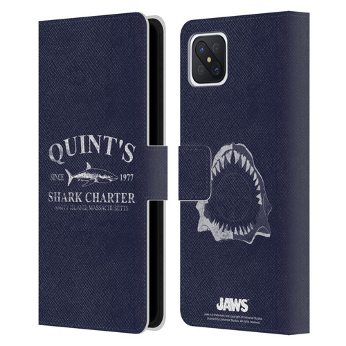 Jaws I Key Art Quint's Shark Charter Leather Book Wallet Case Cover For OPPO Reno4 Z 5G