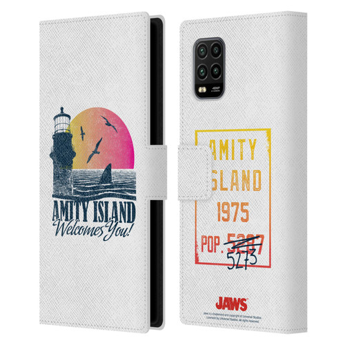 Jaws I Key Art Amity Island Leather Book Wallet Case Cover For Xiaomi Mi 10 Lite 5G