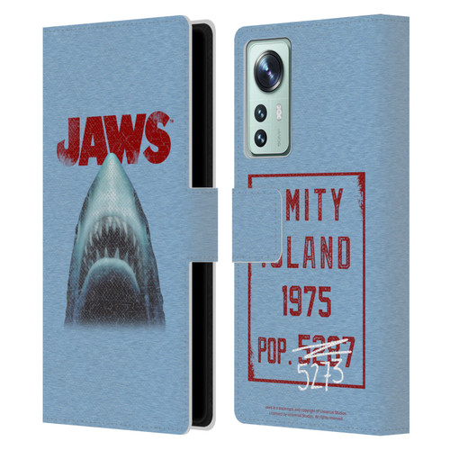 Jaws I Key Art Grunge Leather Book Wallet Case Cover For Xiaomi 12