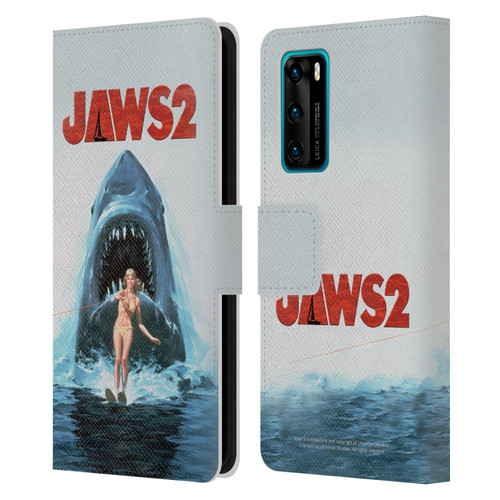 Jaws II Key Art Wakeboarding Poster Leather Book Wallet Case Cover For Huawei P40 5G