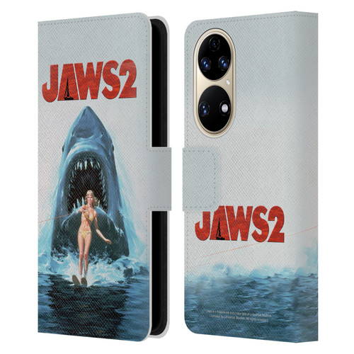 Jaws II Key Art Wakeboarding Poster Leather Book Wallet Case Cover For Huawei P50