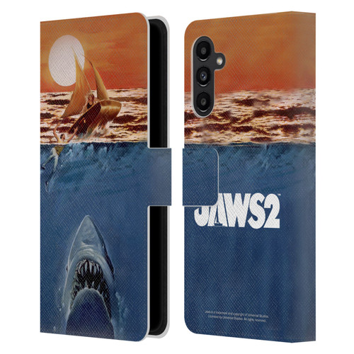 Jaws II Key Art Sailing Poster Leather Book Wallet Case Cover For Samsung Galaxy A13 5G (2021)