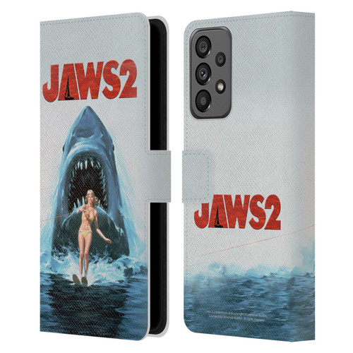 Jaws II Key Art Wakeboarding Poster Leather Book Wallet Case Cover For Samsung Galaxy A73 5G (2022)