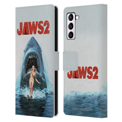 Jaws II Key Art Wakeboarding Poster Leather Book Wallet Case Cover For Samsung Galaxy S21+ 5G