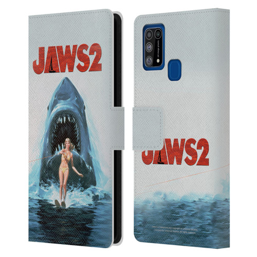 Jaws II Key Art Wakeboarding Poster Leather Book Wallet Case Cover For Samsung Galaxy M31 (2020)