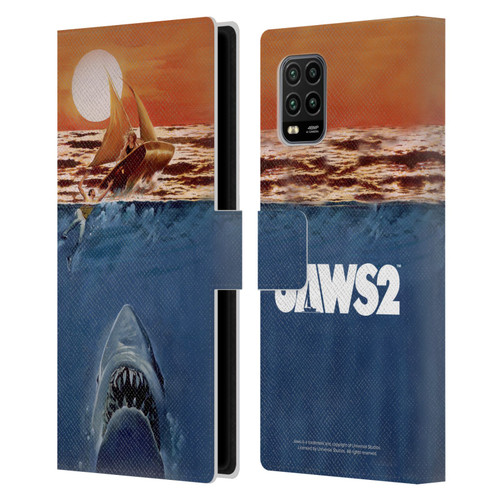 Jaws II Key Art Sailing Poster Leather Book Wallet Case Cover For Xiaomi Mi 10 Lite 5G