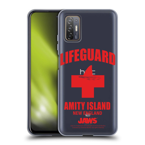 Jaws I Key Art Lifeguard Soft Gel Case for HTC Desire 21 Pro 5G
