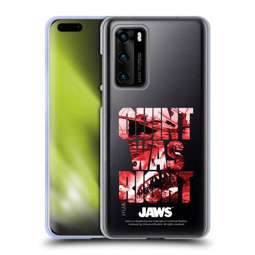 Jaws I Key Art Quint Was Right Soft Gel Case for Huawei P40 5G