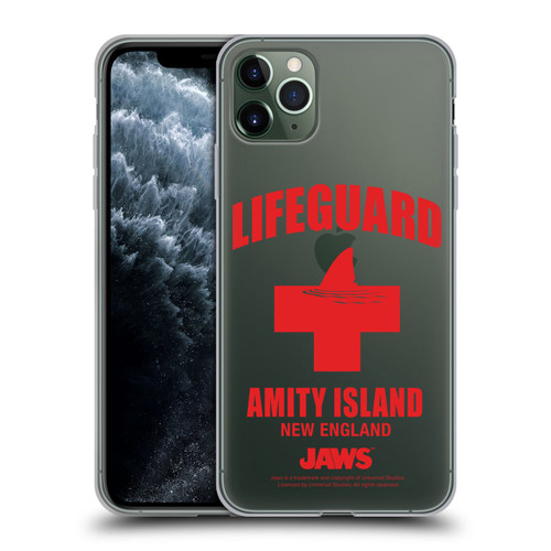 Jaws I Key Art Lifeguard Soft Gel Case for Apple iPhone 11 Pro Max
