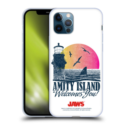 Jaws I Key Art Amity Island Soft Gel Case for Apple iPhone 12 / iPhone 12 Pro