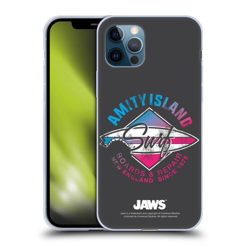 Jaws I Key Art Surf Soft Gel Case for Apple iPhone 12 / iPhone 12 Pro