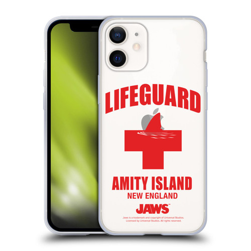 Jaws I Key Art Lifeguard Soft Gel Case for Apple iPhone 12 Mini