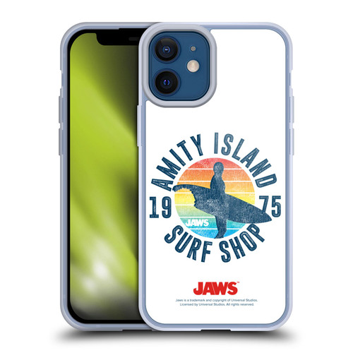 Jaws I Key Art Surf Shop Soft Gel Case for Apple iPhone 12 Mini