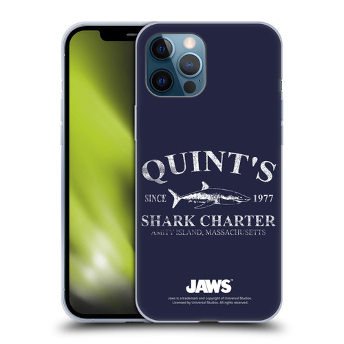 Jaws I Key Art Quint's Shark Charter Soft Gel Case for Apple iPhone 12 Pro Max