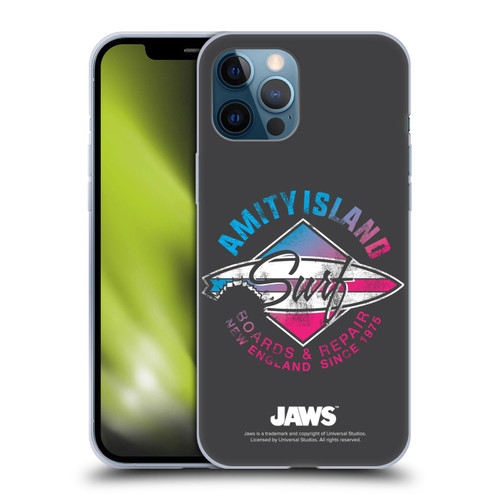 Jaws I Key Art Surf Soft Gel Case for Apple iPhone 12 Pro Max