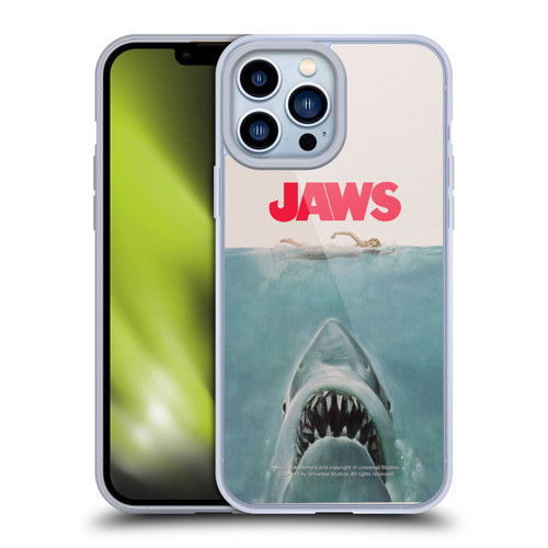 Jaws I Key Art Poster Soft Gel Case for Apple iPhone 13 Pro Max