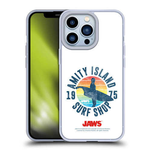 Jaws I Key Art Surf Shop Soft Gel Case for Apple iPhone 13 Pro