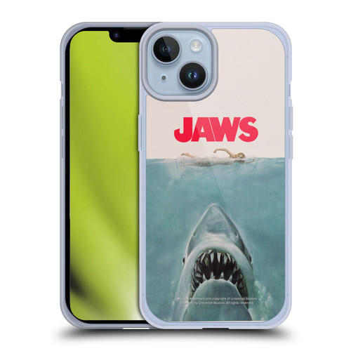 Jaws I Key Art Poster Soft Gel Case for Apple iPhone 14