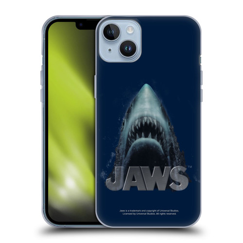 Jaws I Key Art Illustration Soft Gel Case for Apple iPhone 14 Plus