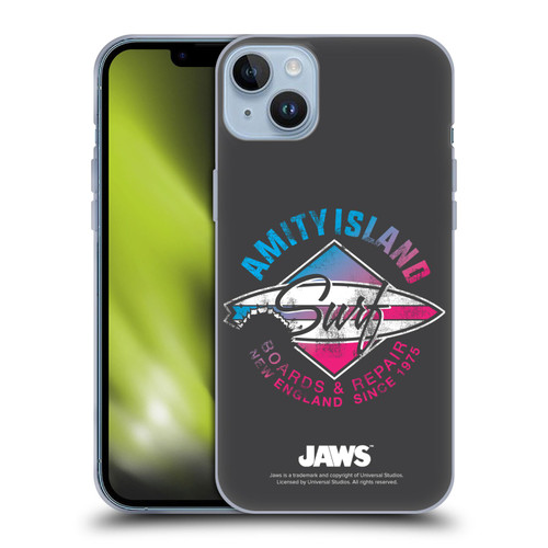 Jaws I Key Art Surf Soft Gel Case for Apple iPhone 14 Plus