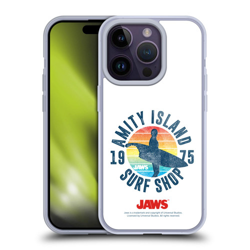 Jaws I Key Art Surf Shop Soft Gel Case for Apple iPhone 14 Pro