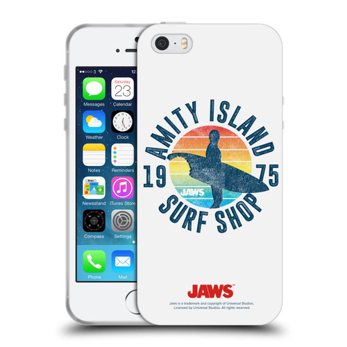 Jaws I Key Art Surf Shop Soft Gel Case for Apple iPhone 5 / 5s / iPhone SE 2016