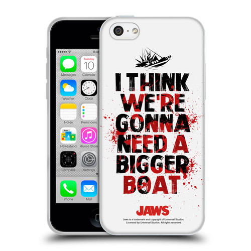 Jaws I Key Art Bigger Boat Soft Gel Case for Apple iPhone 5c