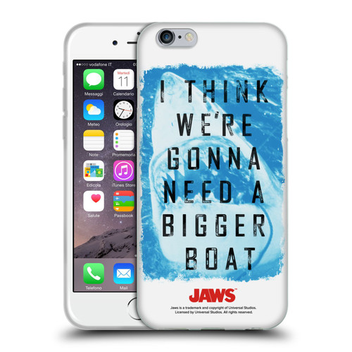 Jaws I Key Art Bigger Boat 2 Soft Gel Case for Apple iPhone 6 / iPhone 6s