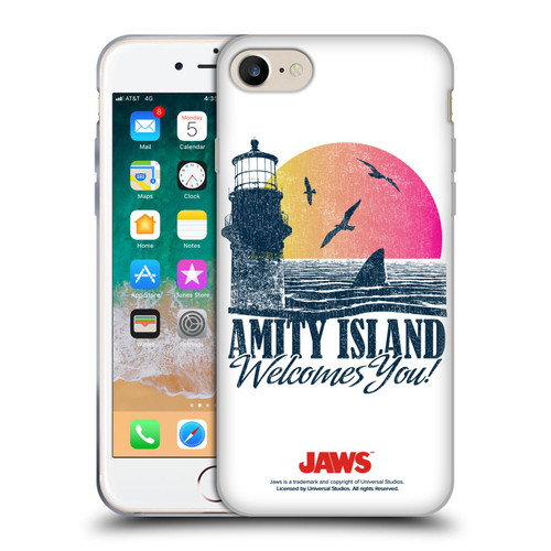 Jaws I Key Art Amity Island Soft Gel Case for Apple iPhone 7 / 8 / SE 2020 & 2022